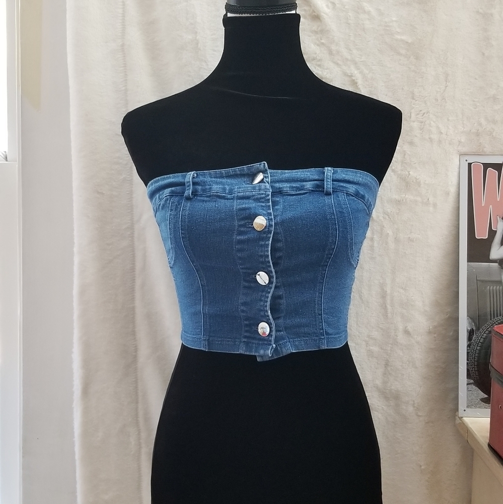 Fashion Nova Denim jean tub top